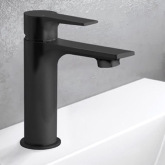 Bathroom Faucet Matte Black Single Hole Bathroom Faucet Remer EY11USNL-NO